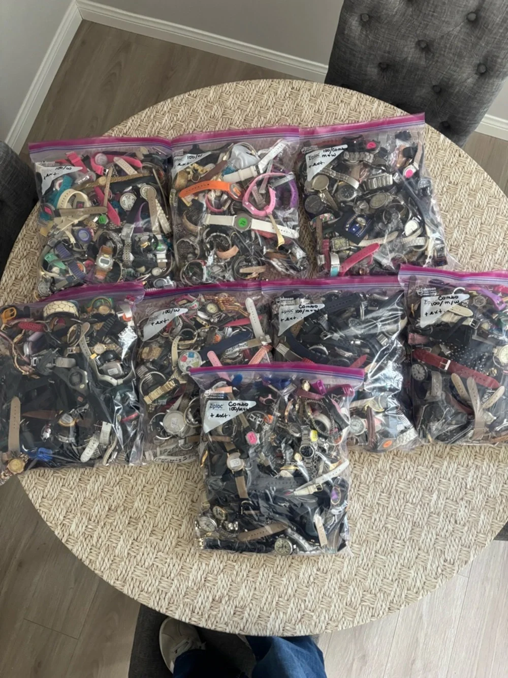 Lot of ladies watches, 100 count, plus a handful of extras.